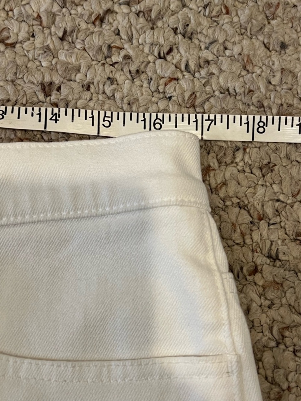 J Crew White Midi Jean Pencil Skirt with Front Slit- NWT - Picture 6 of 7